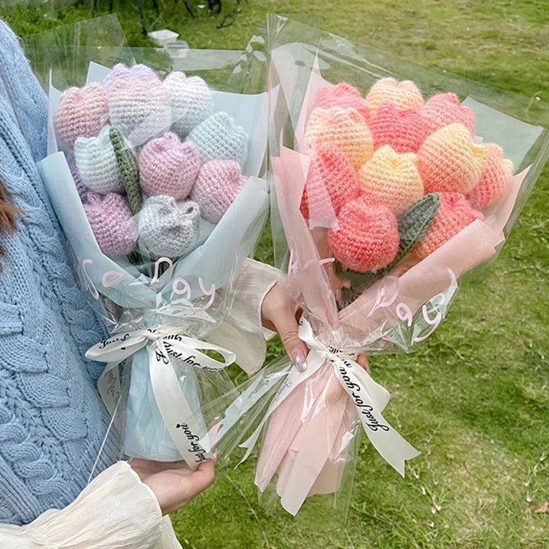 Handmade Crochet Heart Bouquet