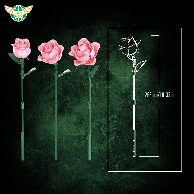 Pink Roses Building Blocks
