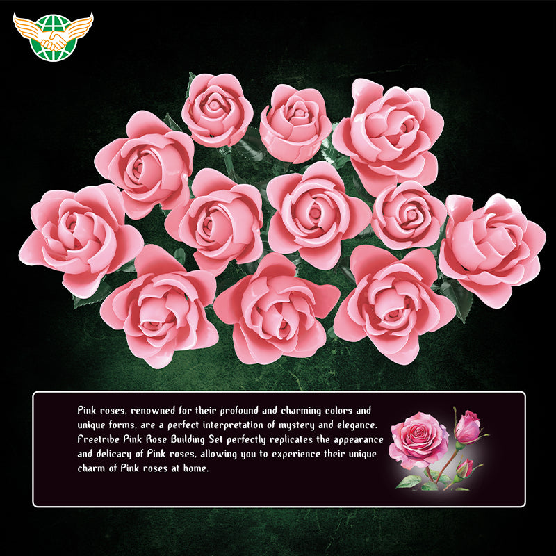 Pink Roses Building Blocks
