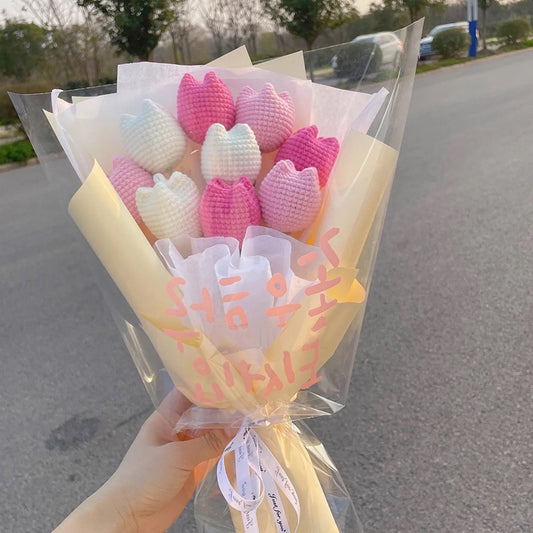 Handmade Crochet Heart Bouquet